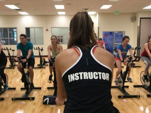 Instructor for cycling class